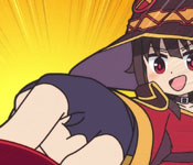 megumin presses the red button